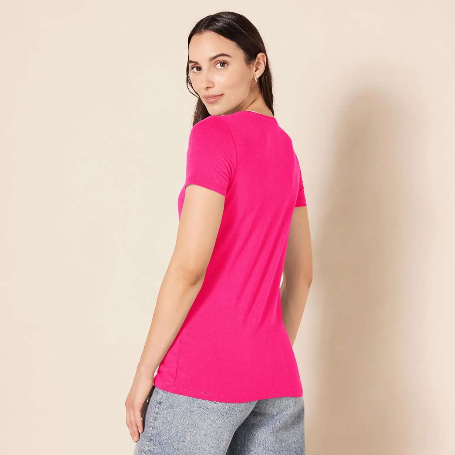 Amazon Essentials Women's Classic-Fit Short-Sleeve Crewneck T-Shirt, Multipacks