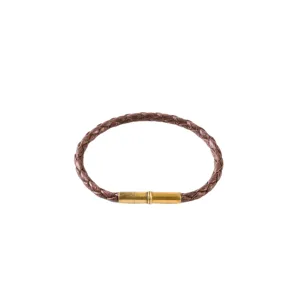 Brown Flint Single Waxed Canvas Bracelet, Large