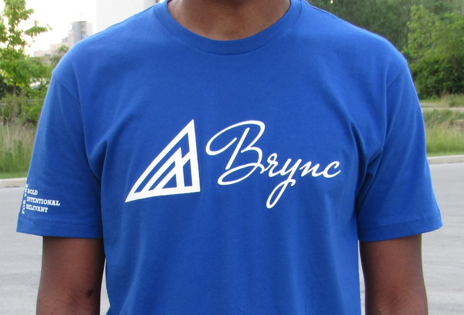 Brync Blue/White Logo Tee