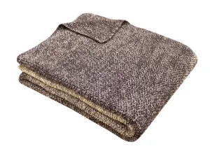 Cazimo Soft 100% Cotton Knitted Throw Blanket - 50 x 60 inches, Ivory & Taupe