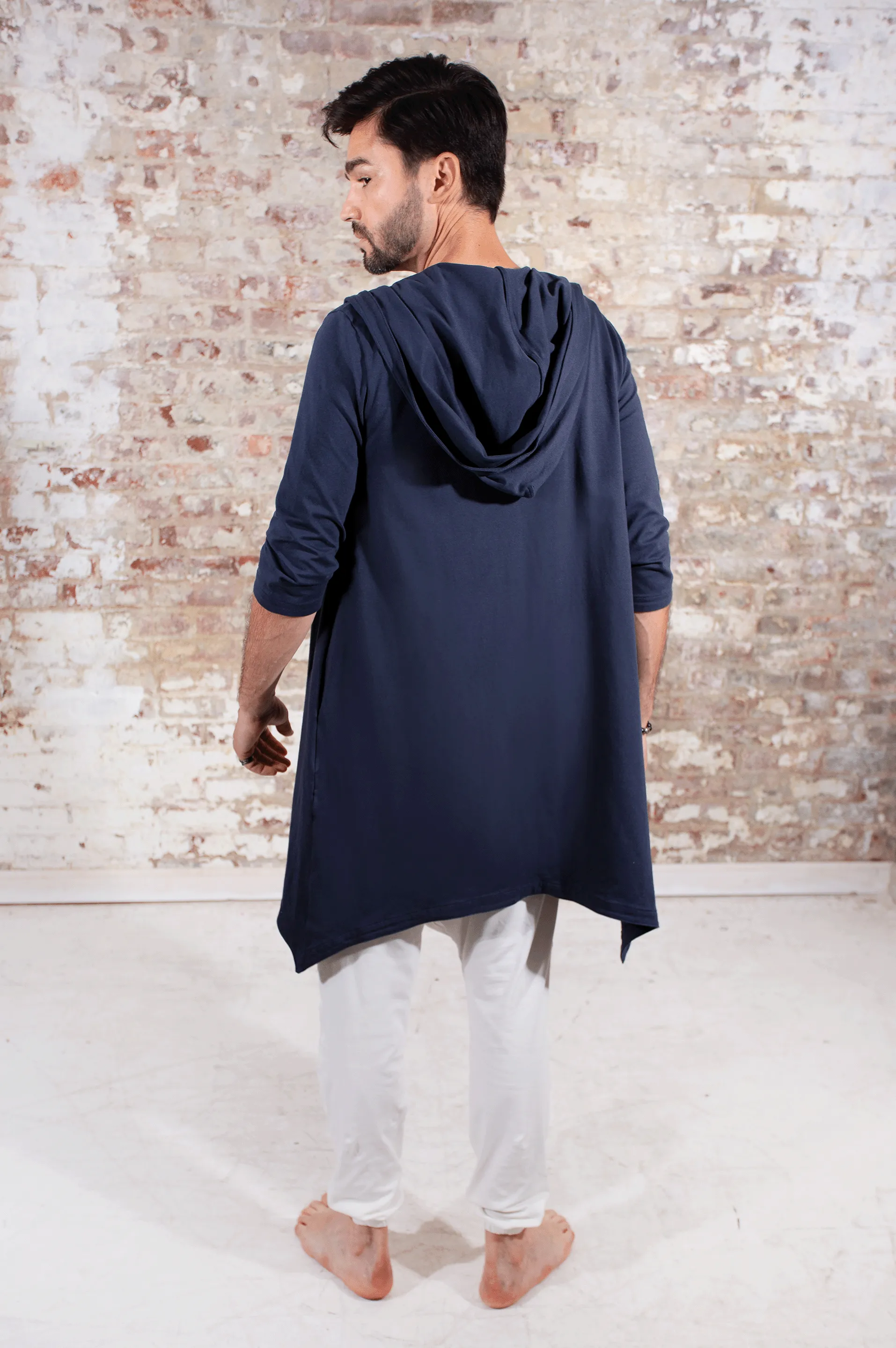 Charisma, The Refined Unisex Cardigan in Navy Blue