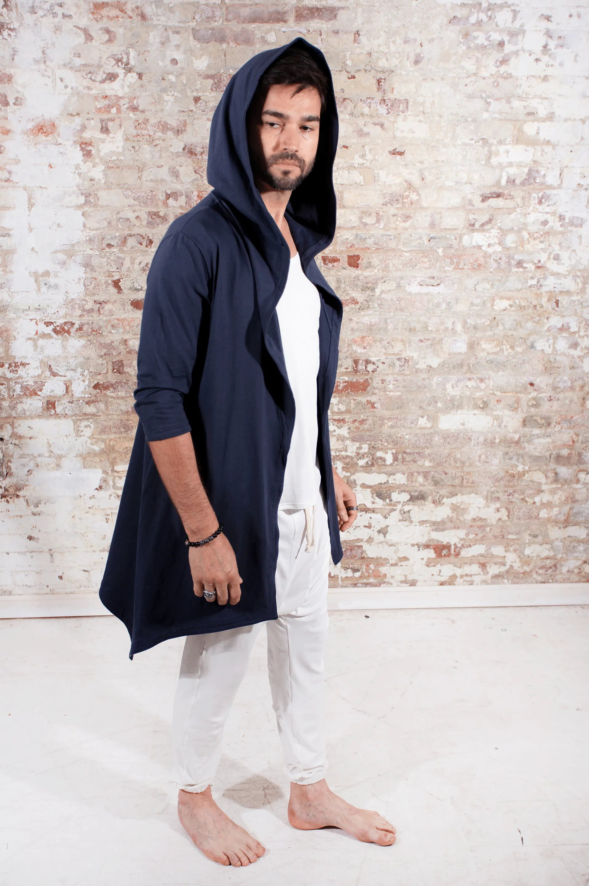 Charisma, The Refined Unisex Cardigan in Navy Blue