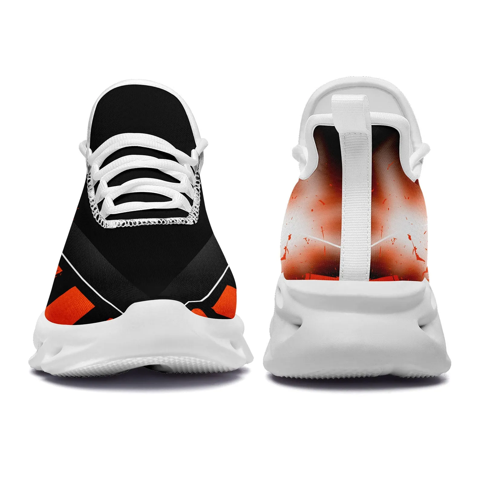 Custom Black Orange Cincinnati Maxsoul Shoes Personalized Sneaker FN003-D020260-6
