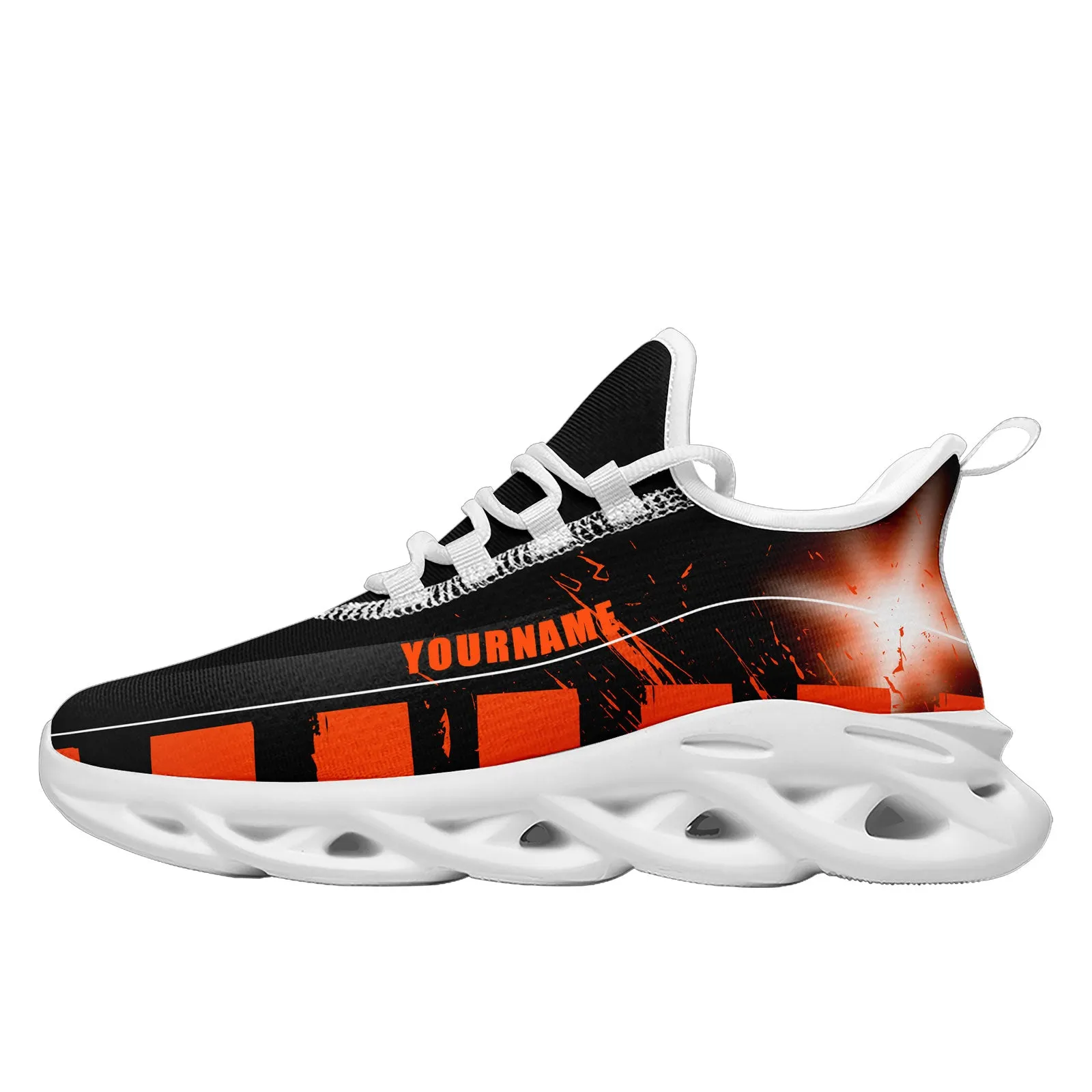 Custom Black Orange Cincinnati Maxsoul Shoes Personalized Sneaker FN003-D020260-6