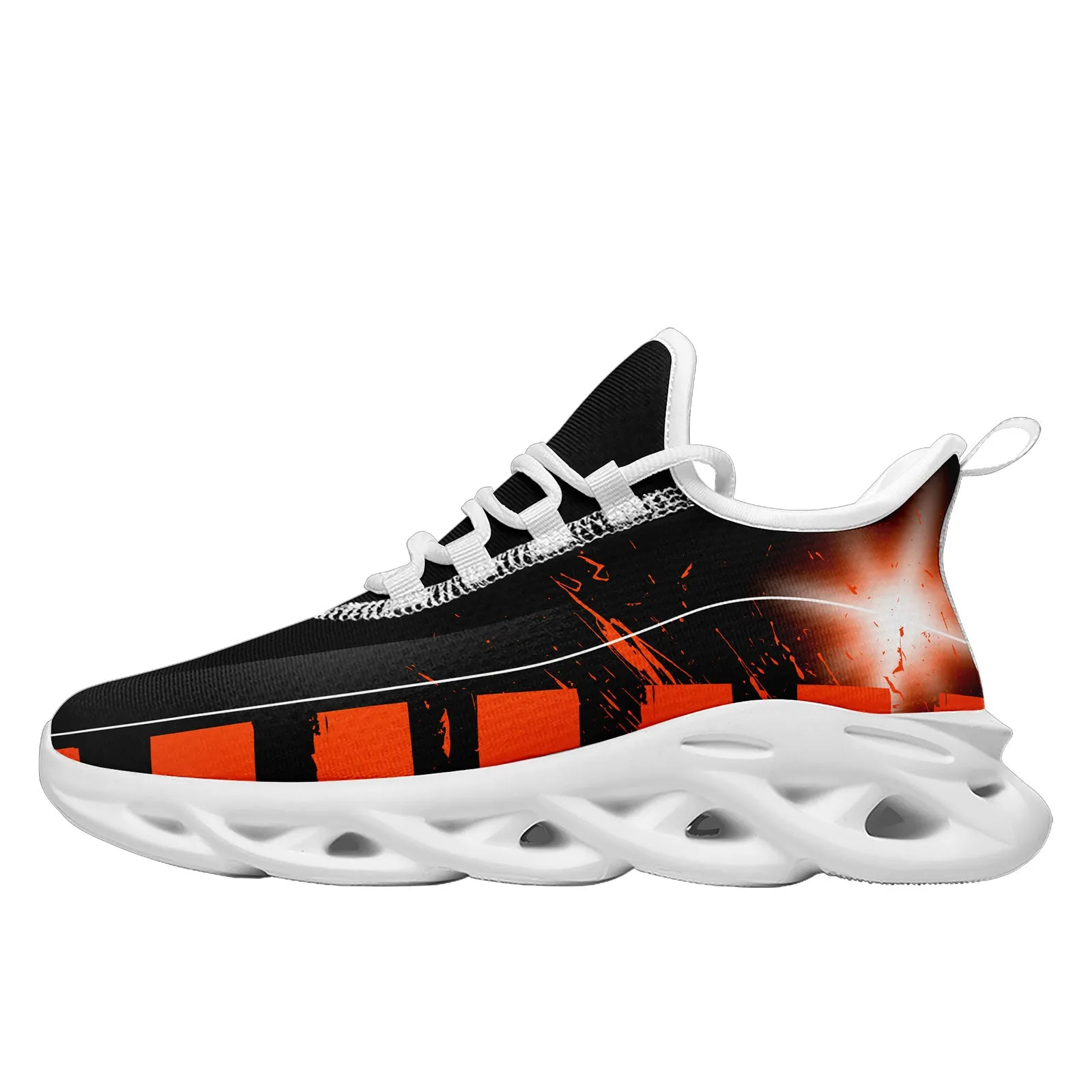 Custom Black Orange Cincinnati Maxsoul Shoes Personalized Sneaker FN003-D020260-6