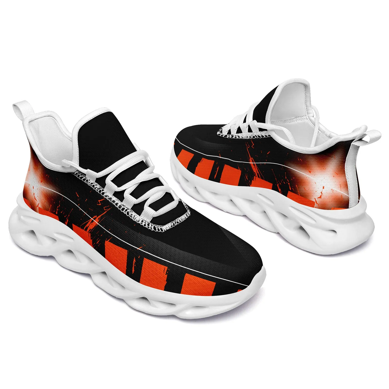 Custom Black Orange Cincinnati Maxsoul Shoes Personalized Sneaker FN003-D020260-6