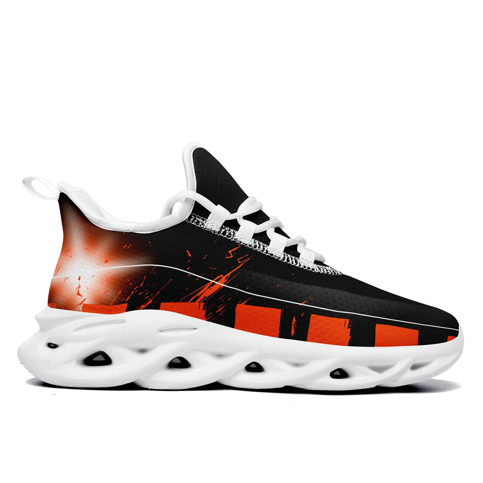 Custom Black Orange Cincinnati Maxsoul Shoes Personalized Sneaker FN003-D020260-6