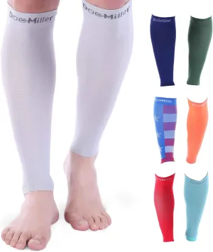Doc Miller Compression Calf Sleeve for Men & Women, Premium Medical Grade, 20-30mmHg Graduated, Shin Splints, 1 Pair