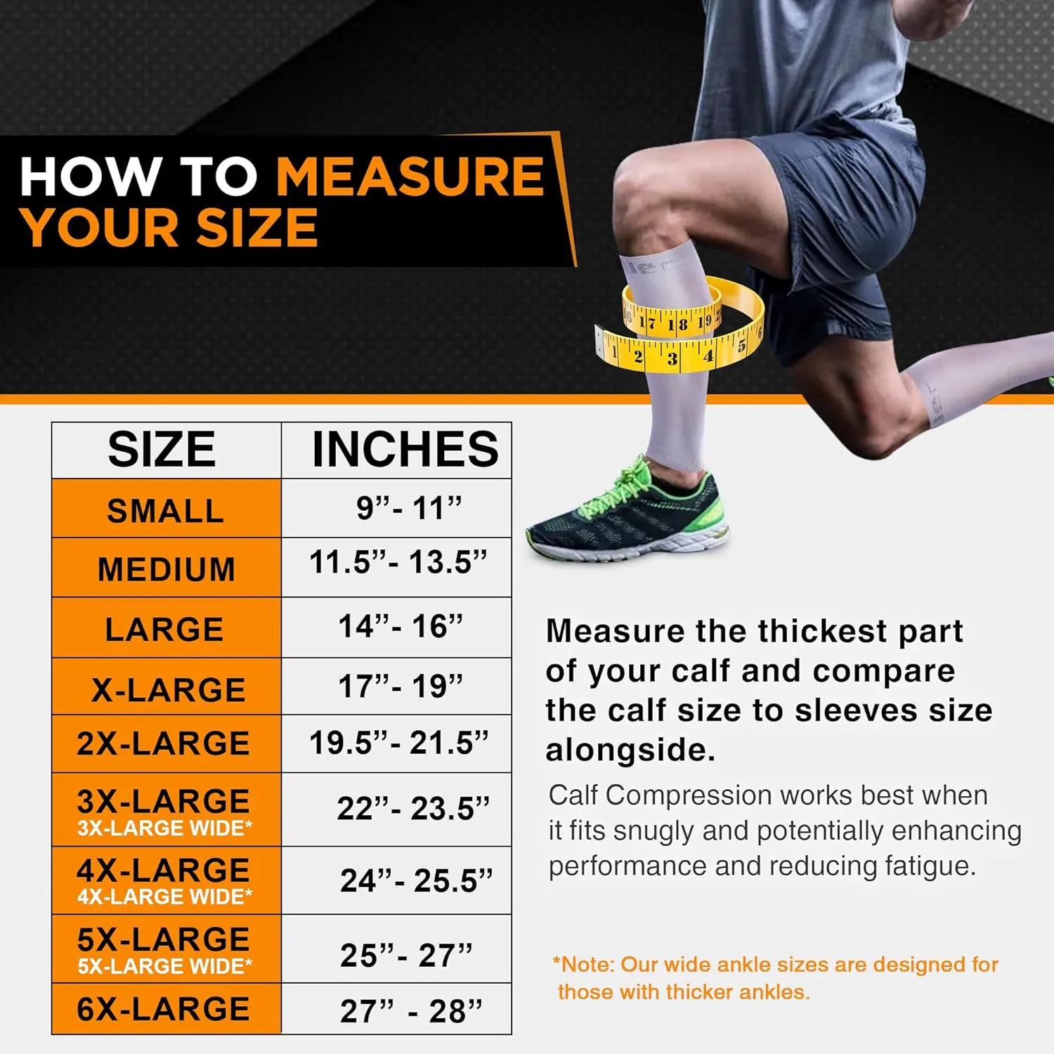 Doc Miller Compression Calf Sleeve for Men & Women, Premium Medical Grade, 20-30mmHg Graduated, Shin Splints, 1 Pair