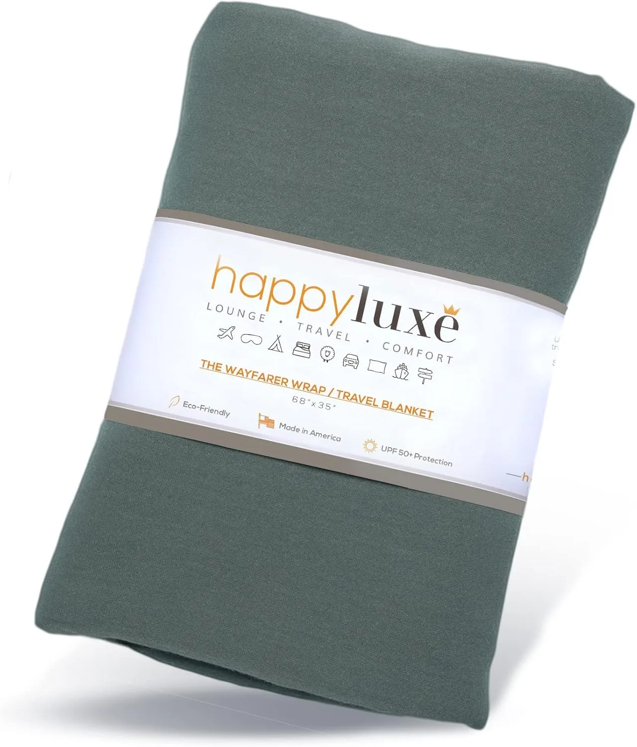 Happyluxe Travel Shawl Wraps for Women - 68x35in Wrap. Lightweight Pashmina, Airplane Travel Blanket Scarf. Made In USA