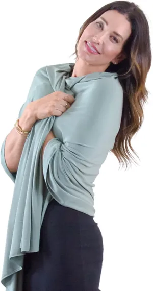 Happyluxe Travel Shawl Wraps for Women - 68x35in Wrap. Lightweight Pashmina, Airplane Travel Blanket Scarf. Made In USA