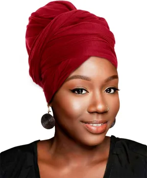 HOMELEX Head Wraps Turbans Stretch Jersey Knit Headwraps Wrap Turban Scarf Tie for Women