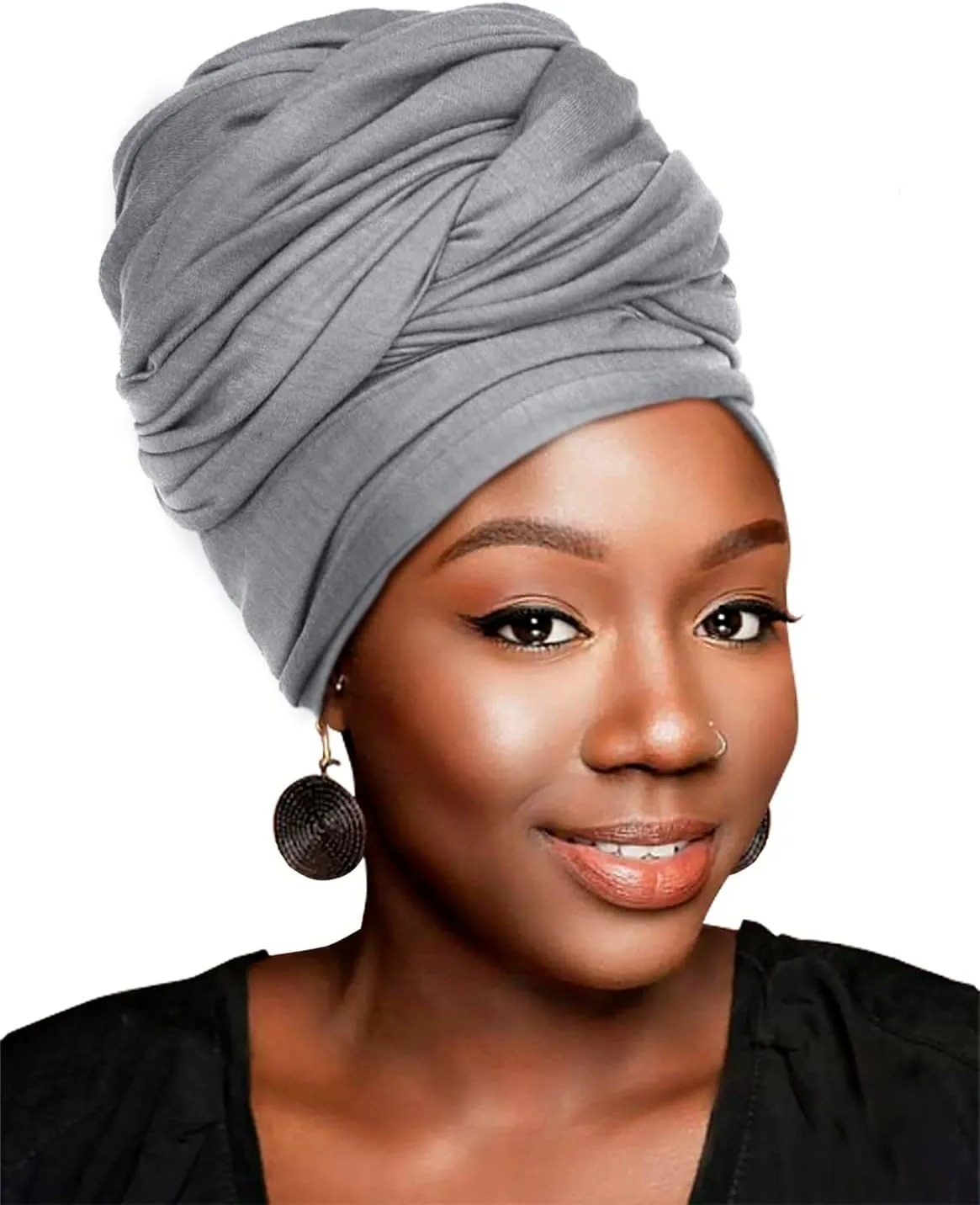 HOMELEX Head Wraps Turbans Stretch Jersey Knit Headwraps Wrap Turban Scarf Tie for Women