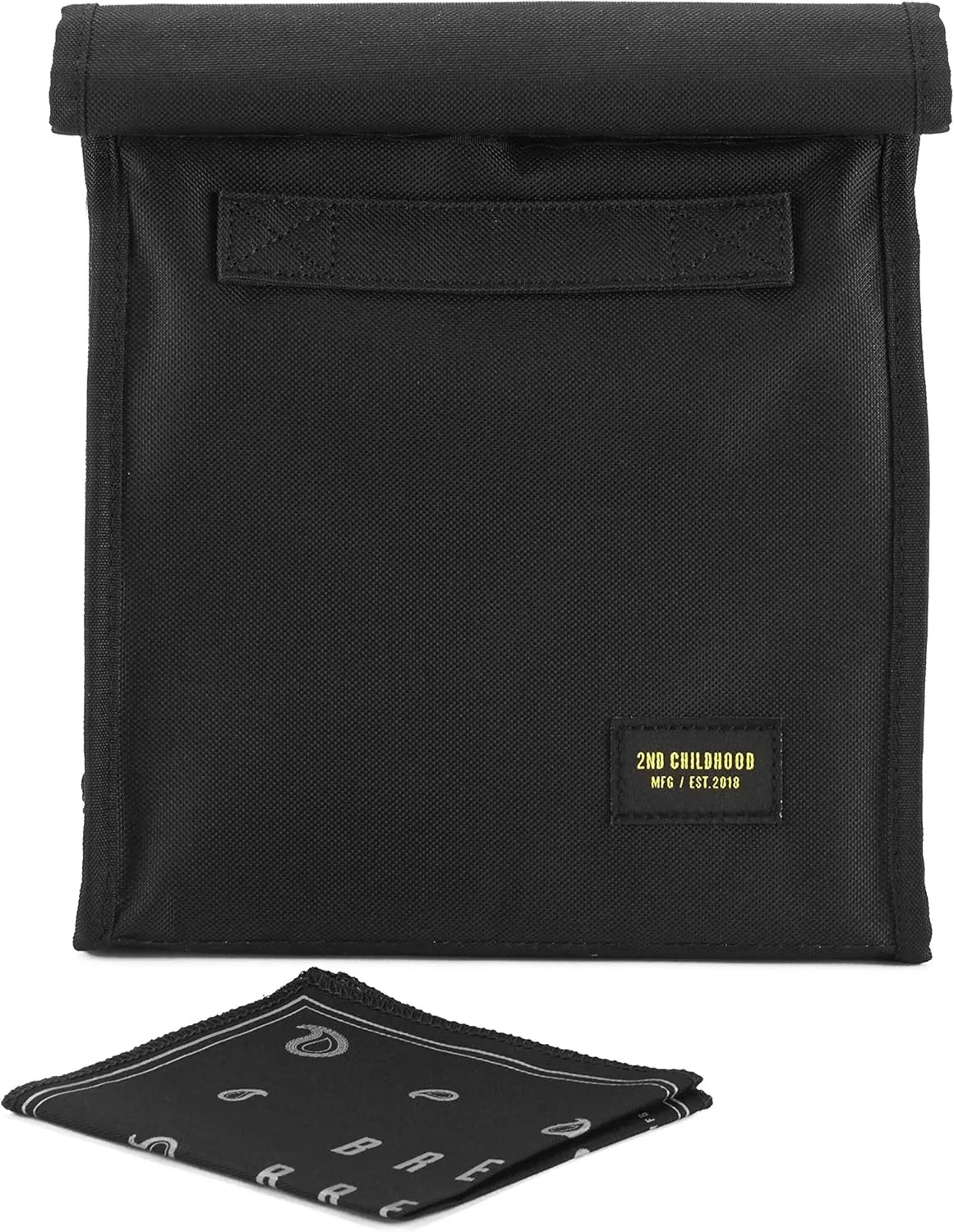 Insulated Lunch Bag for Men and Women - Rolltop Lunch Box with 2 Side Mesh Pockets and 1 Exteral Slip Pocket (Black)