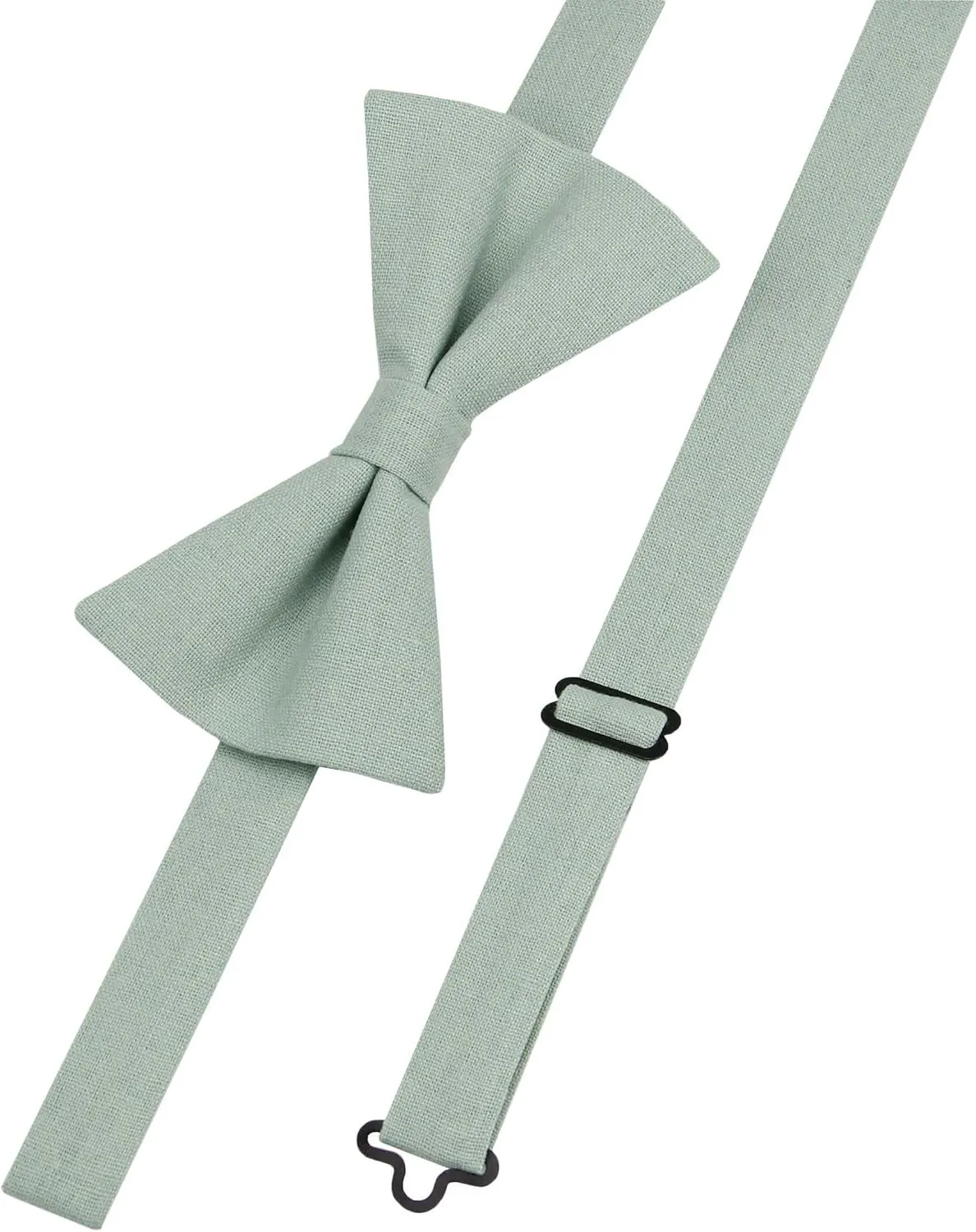 Linen Bow Ties for Men and Kids - Solid Color Pretied Bowties