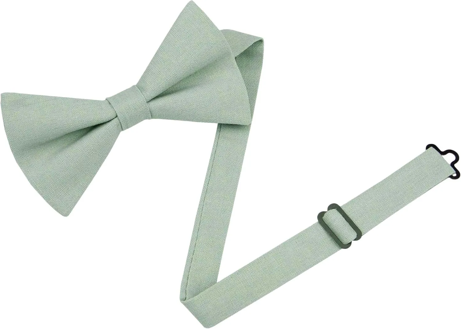 Linen Bow Ties for Men and Kids - Solid Color Pretied Bowties