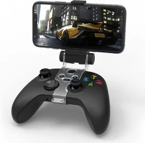 MENEEA Clip Mount for X-Series S/X, for Xbox One/S/X, Controller Phone Foldable Clamp Holder Cellphone Stand with Adjustable Bracket for X-Series S/X, for Xbox One/S/X Controller