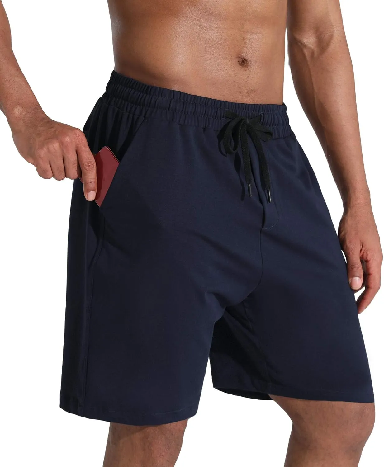 Men's Lounge Shorts with Deep Pockets Loose-fit Jersey Shorts for Running,Workout,Training, Basketball