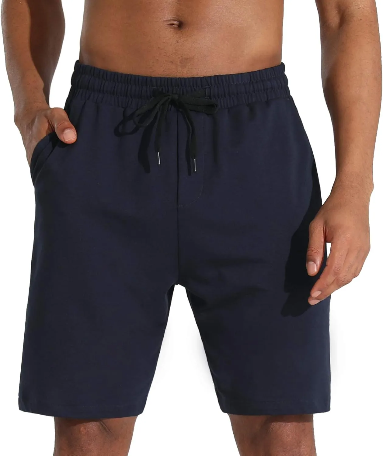 Men's Lounge Shorts with Deep Pockets Loose-fit Jersey Shorts for Running,Workout,Training, Basketball