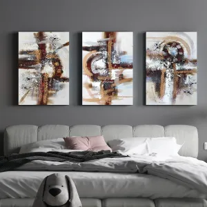 Painting Mantra Stretched Canvas Painting The Third Eye Awakening For Living Room Decoration, Modern Colorful Aesthetic Home Décor (Set of 3, Size: 16x22 Inch)