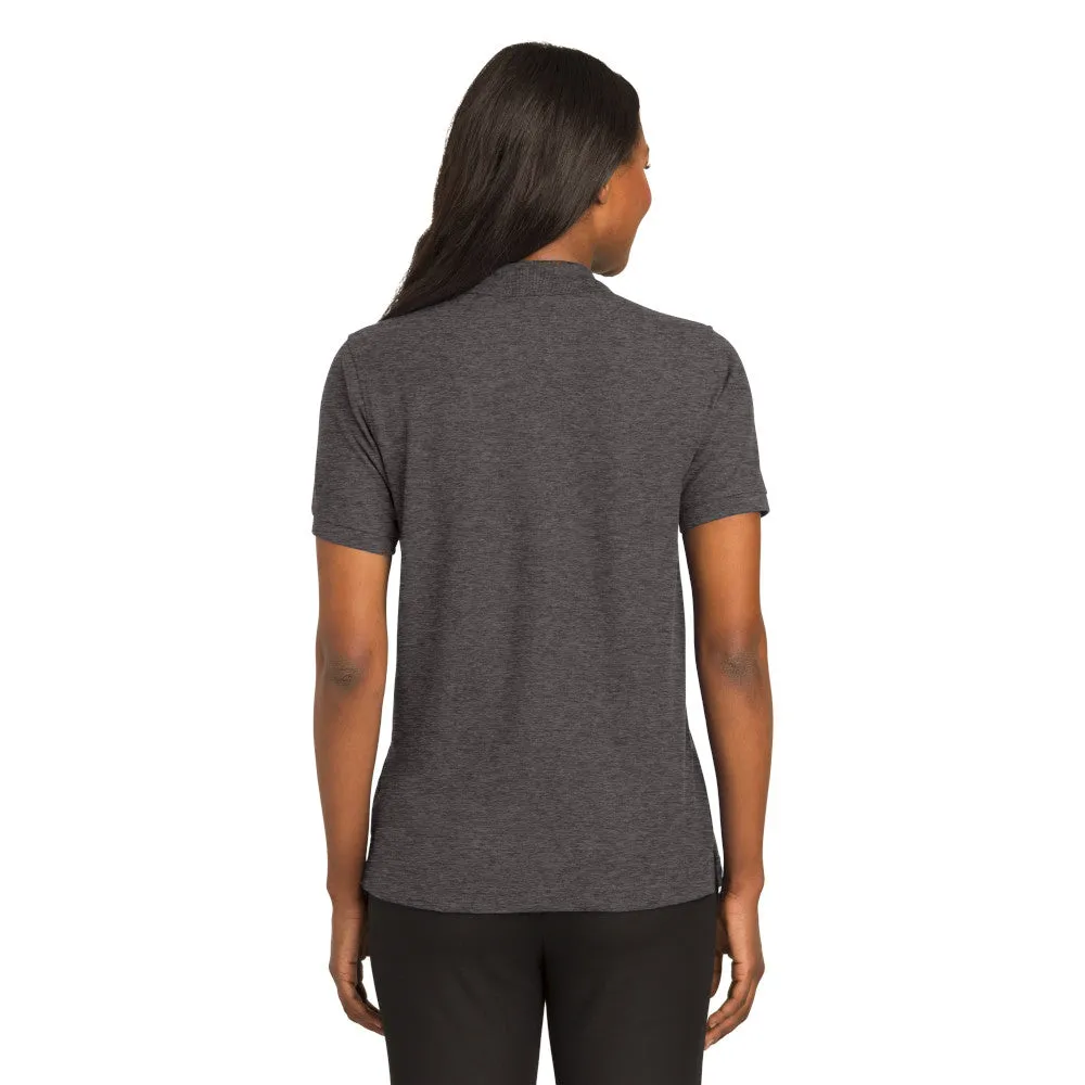 Port Authority® Women's Silk Touch™ Polo - Charcoal Heather Grey
