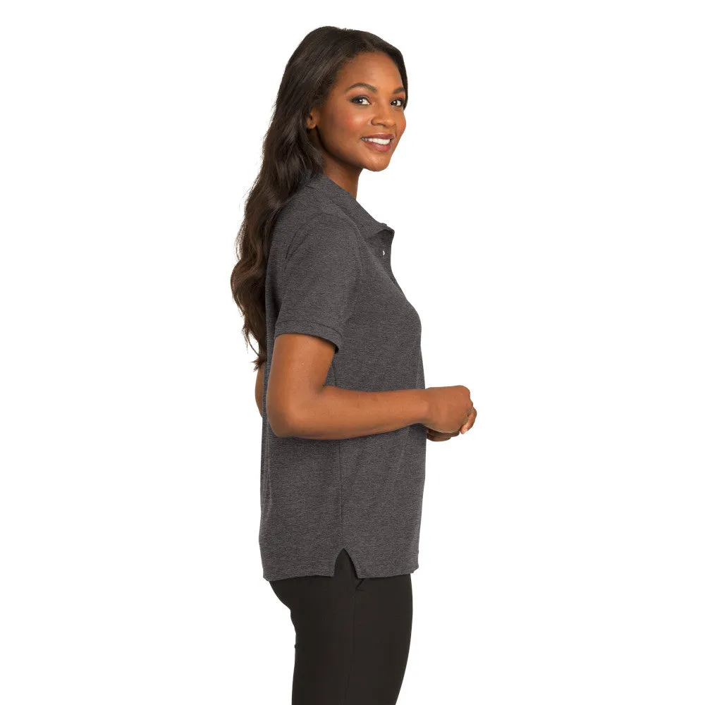 Port Authority® Women's Silk Touch™ Polo - Charcoal Heather Grey