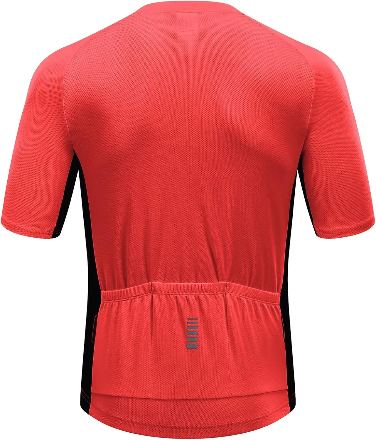 Przewalski Men's Cycling Jersey Bike Short Sleeve Full Zipper Bicycle Biking Shirts with 3 Rear Pockets Breathable