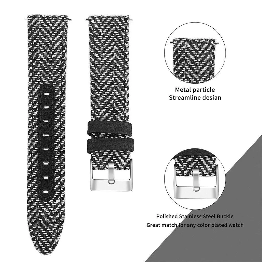 Smart Accessories Nylon Canvas Leather Replacement Band Strap For Samsung Watch Active 2 40/44mm 2020 Hot Sale Dropshipping|Smart Accessories|
