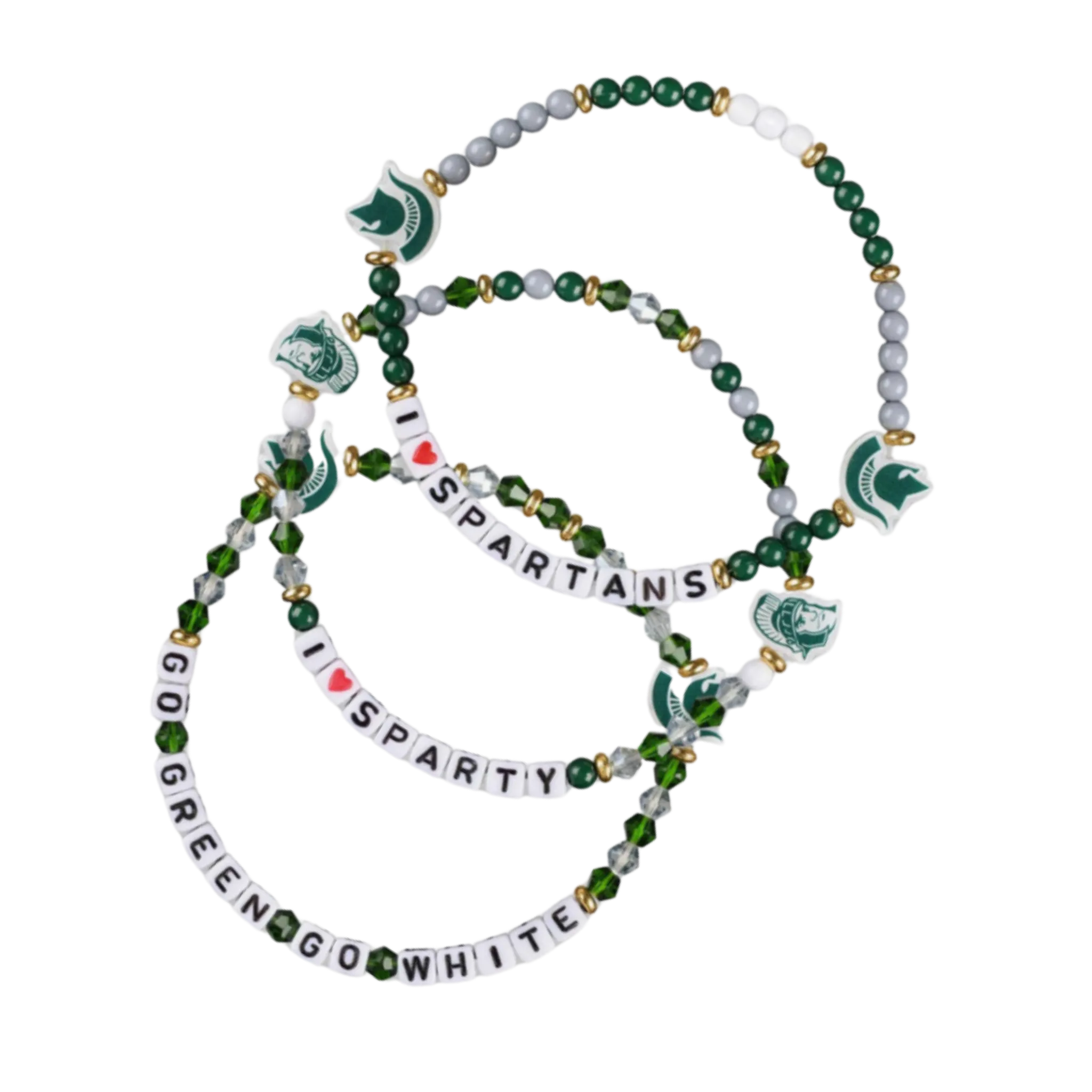 Spartans Slogans Beaded Bracelet (3 pack)